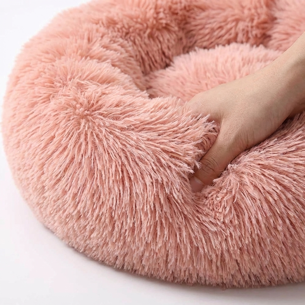CURAPETS Plush Round Calming Pet Bed