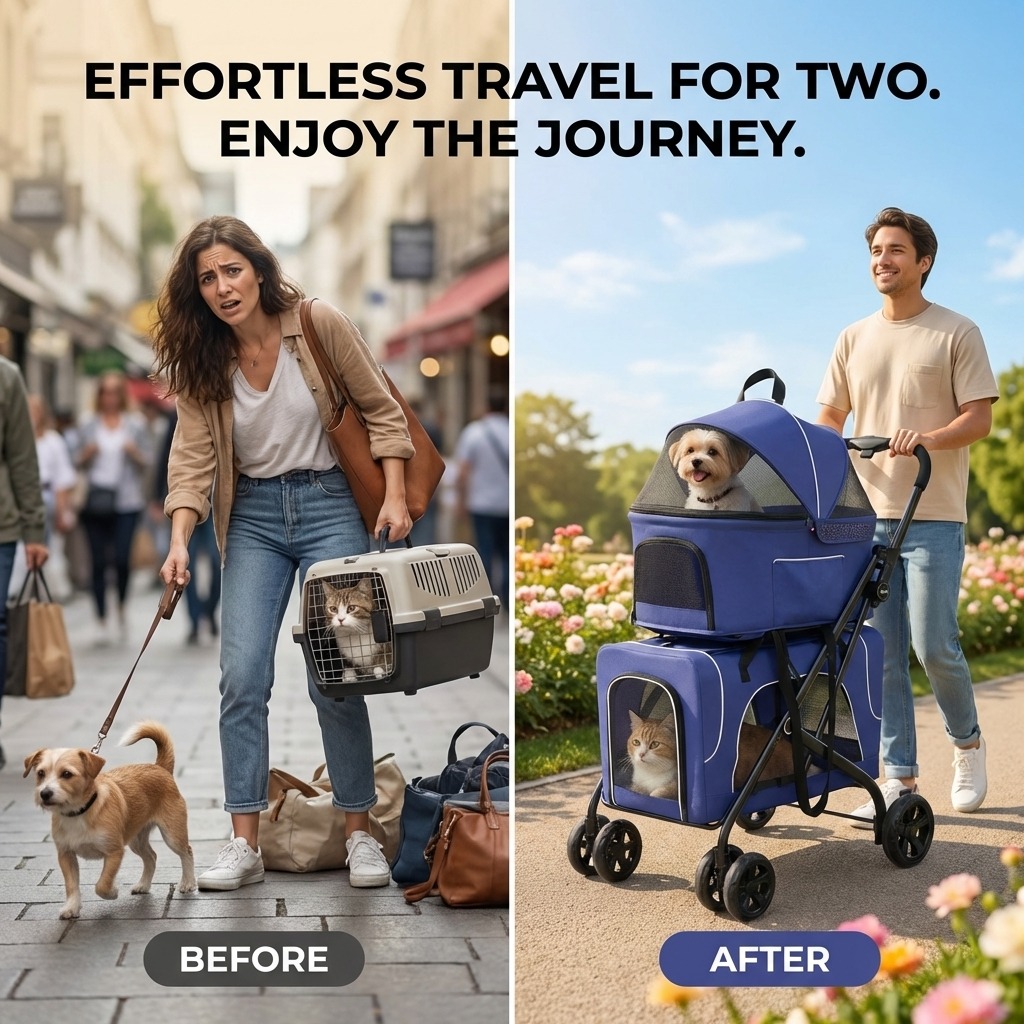 CURAPETS Lightweight Folding Pet Trolley