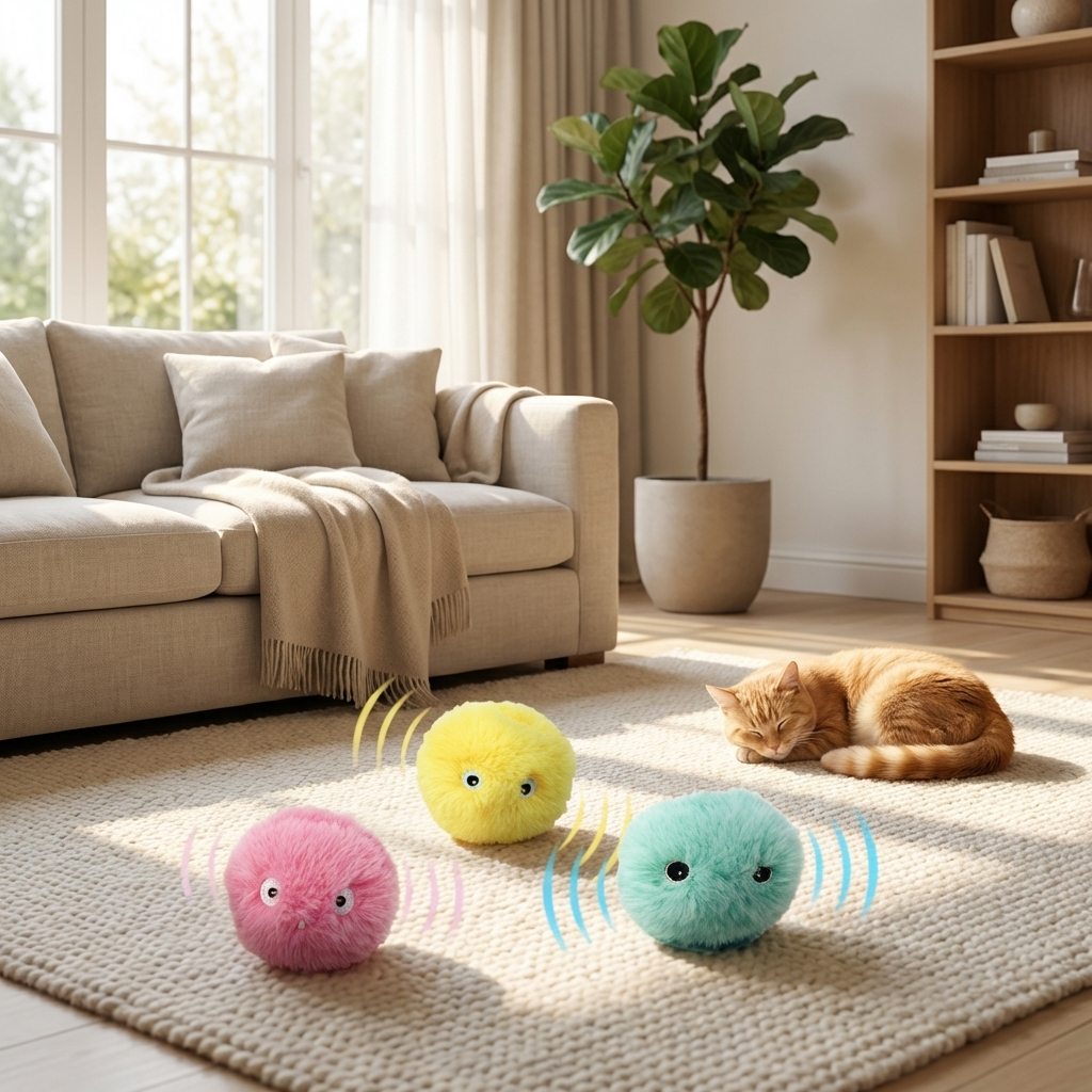 CURAPETS Smart Sounding Catnip Ball Toy