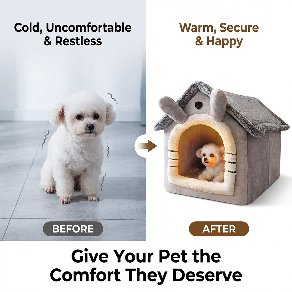 CURAPETS Cozy Indoor Pet Tent Bed