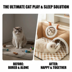CURAPETS Cozy Corner Cat Tunnel Bed