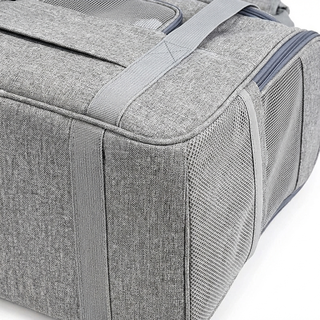 CURAPETS Foldable Mesh Pet Travel Carrier
