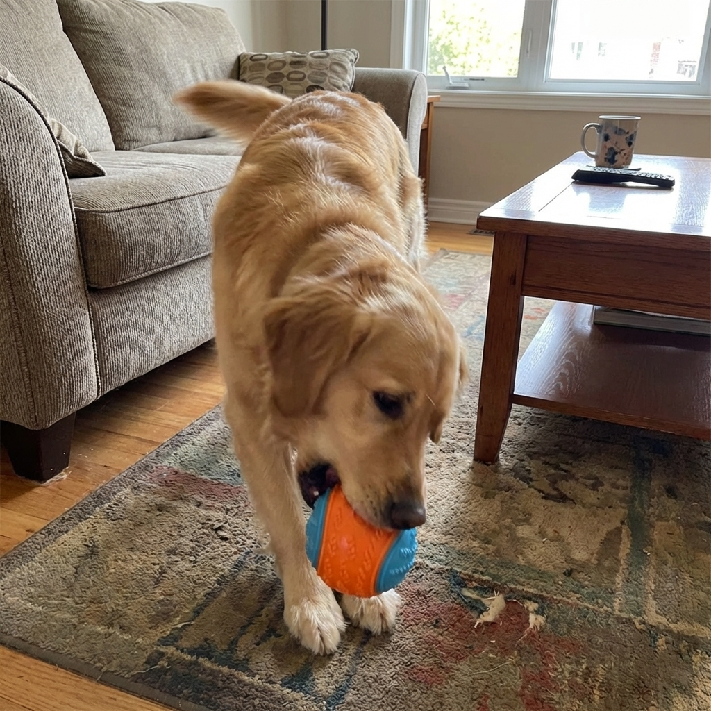 CURAPETS Squeaky TPR Dog Ball Toy