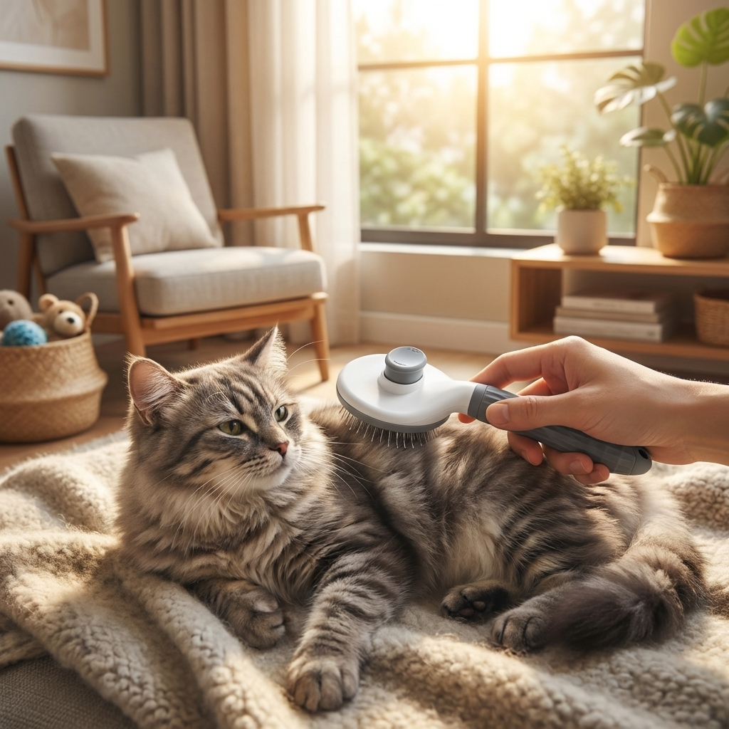 CURAPETS Self-Cleaning Grooming Brush