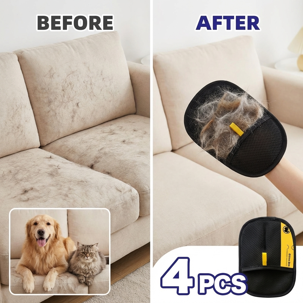 CURAPETS Shedding Control Grooming Gloves