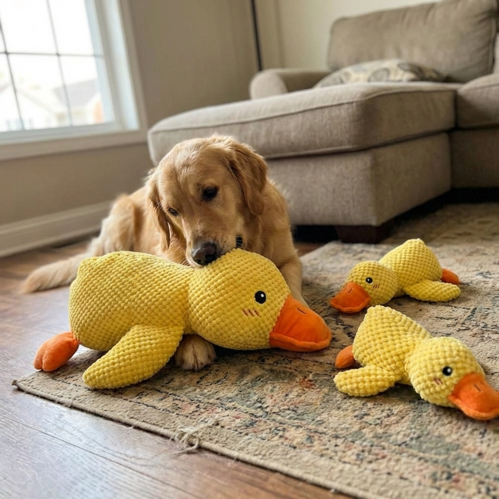 CURAPETS Calming Duck Plush Dog Toy