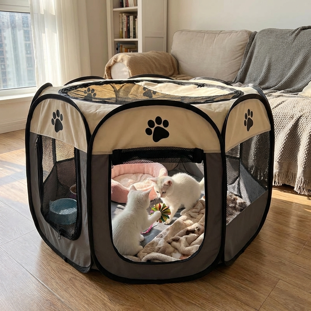 CURAPETS Foldable Octagonal Pet Playpen