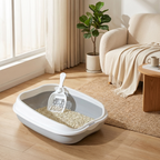 CURAPETS Semi-Enclosed Spatter-Proof Litter Box