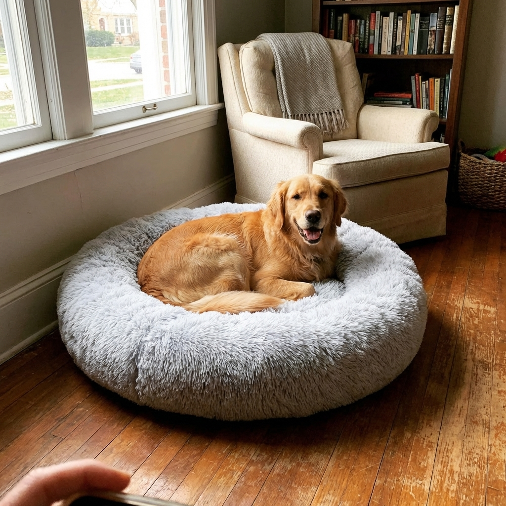 CURAPETS Plush Nest Dog & Cat Bed