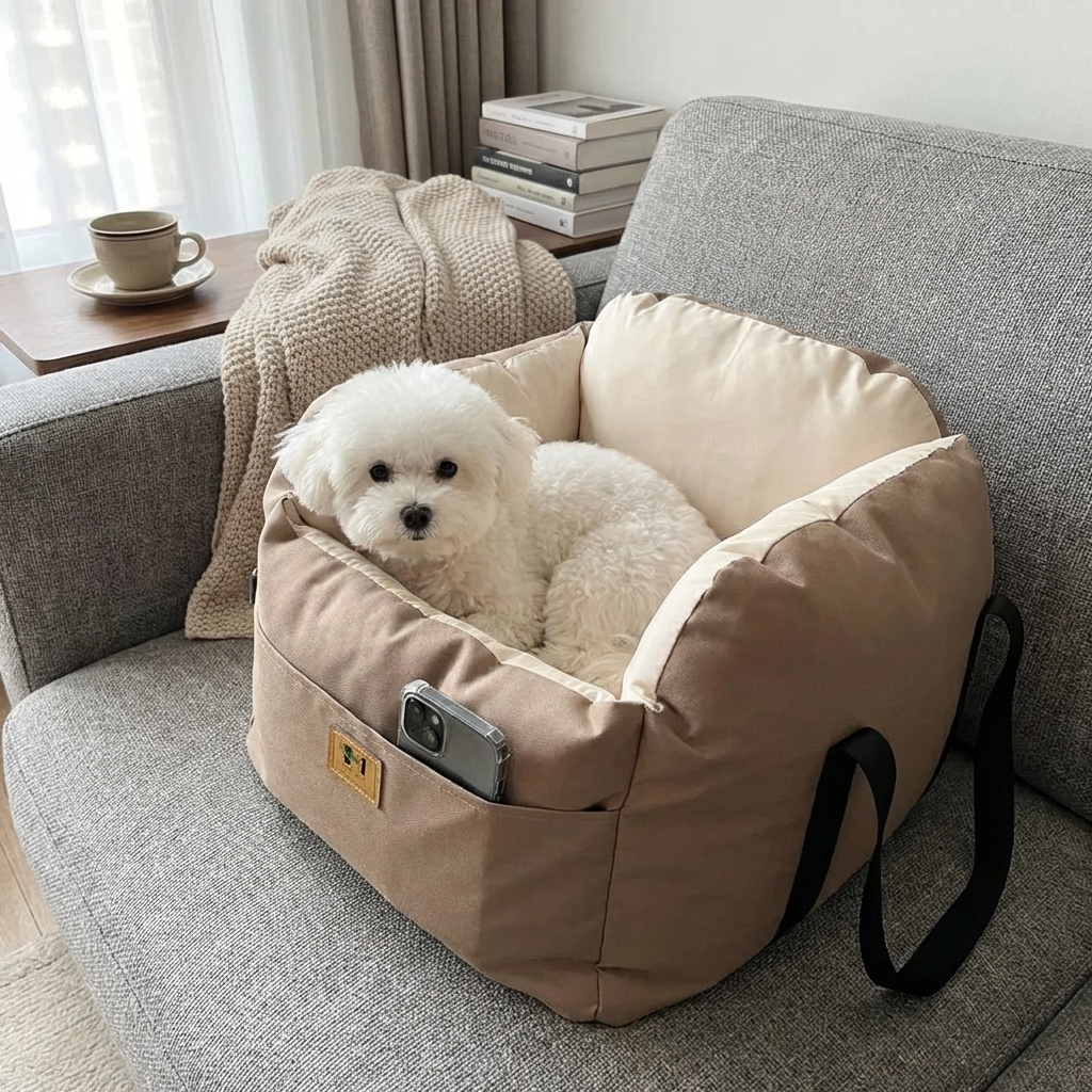 CURAPETS SafeRide Plush Pet Car Seat