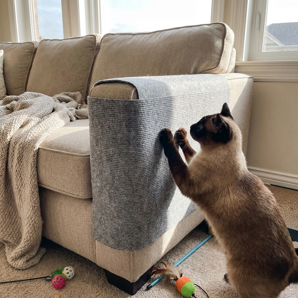 CURAPETS Trimmable Self-Adhesive Cat Scratching Mat