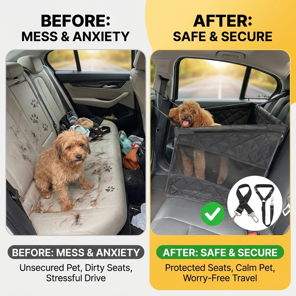 CURAPETS Breathable Pet Car Seat Basket